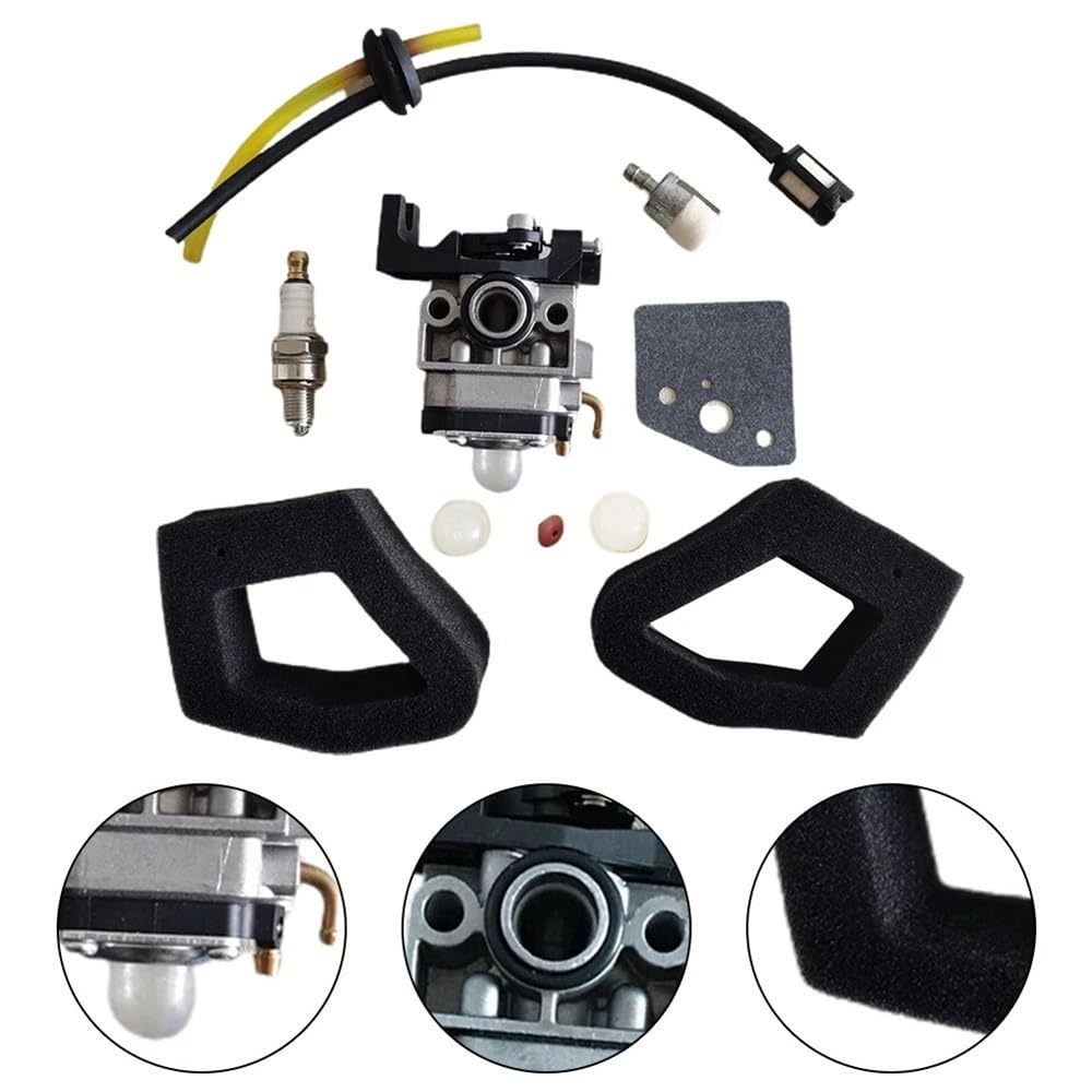 Carburador de desbrozadora Apto for GX25 GX35 GX25NT GX25T Filtro de carburador línea de Combustible Kit de Bombilla de cebado Apto for 16100-Z0H-825 16100-Z0H-053 Piezas de cortacésped
