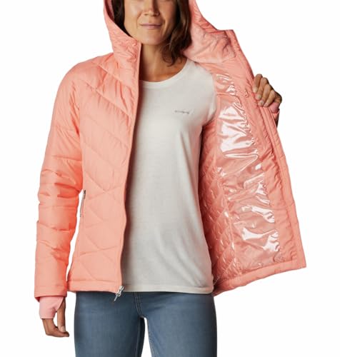 Image of Columbia Women's Omni-Heat Reflective Heavenly Hooded Hiking & Trekking Down Standard Length Jacket