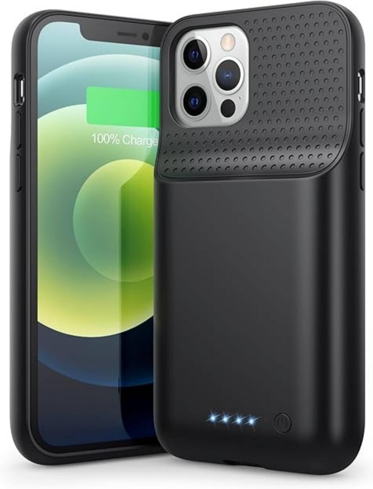 Feob Batteria per iPhone 12/12Pro, 7500mAh Cover Caricabatteria Ricaricabile Integrata [6.1''] Power Bank Backup Charger Custodia