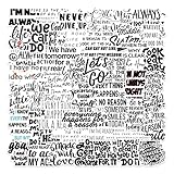50pcs Inspirational Quote Black White Stickers for Water Bottles, Motivational Waterproof Decals for...