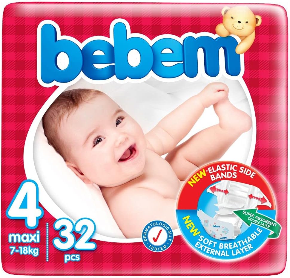 Bebem Diapers Value Pack Maxi Size 4, 32 Pieces Buy Online at Best