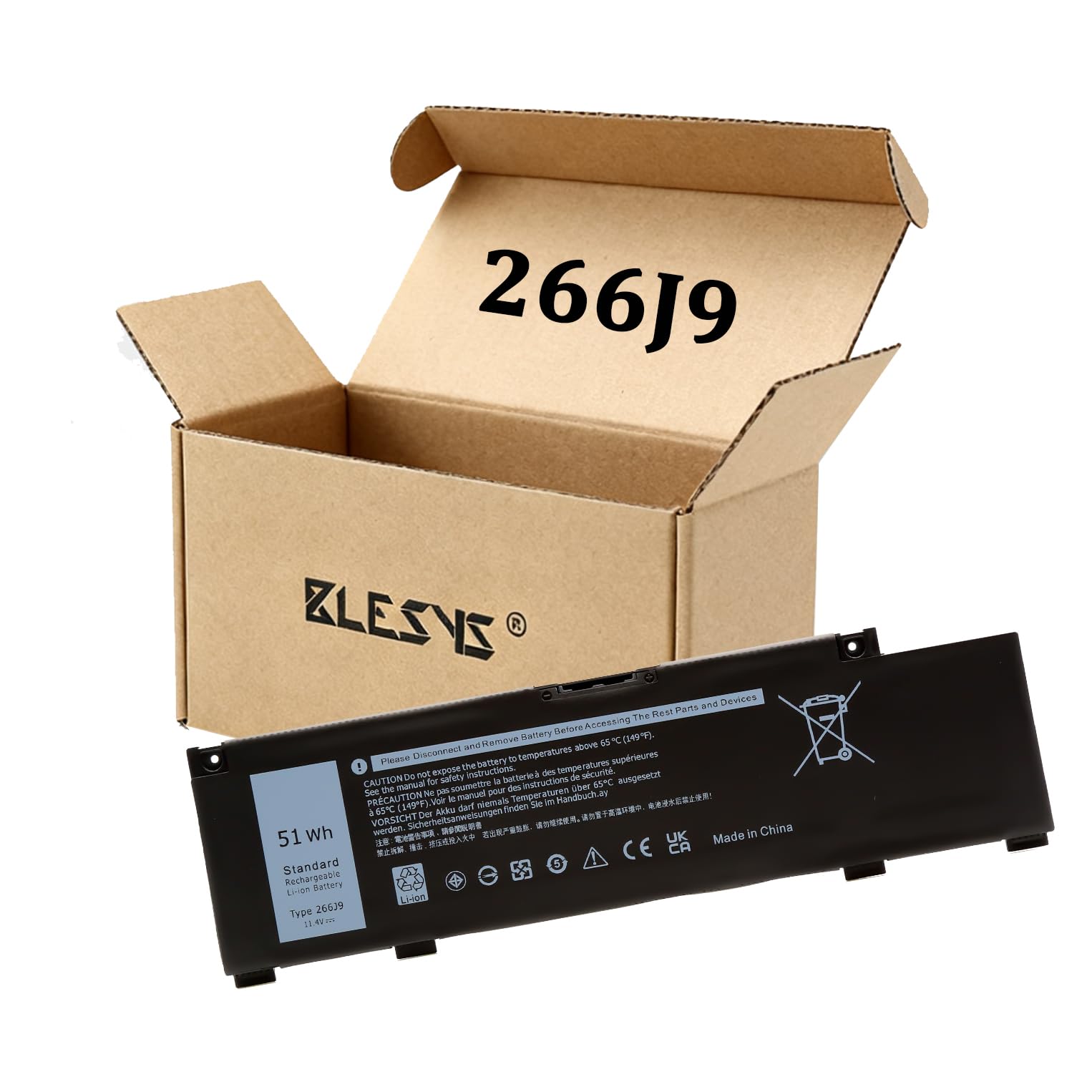 BLESYS 266J9 Batterie pour Dell G5 15 5500 5505 G3 15 3590