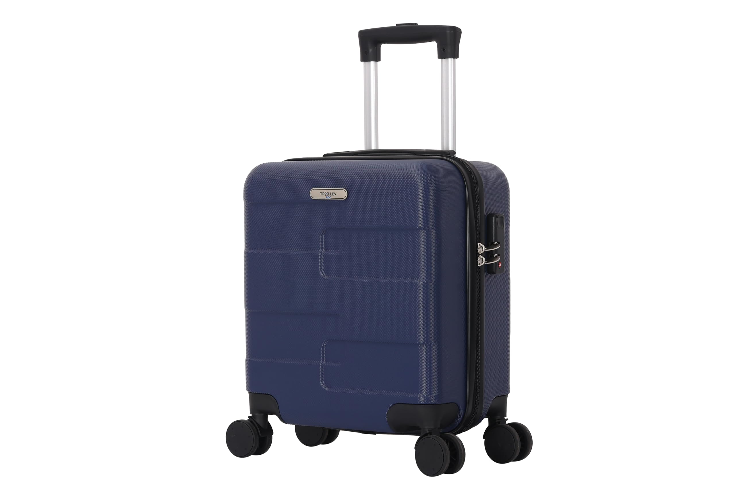 Valise Cabine 45x36x20cm - Approuvé Bagage Cabine EasyJet, Vueling & +100 Compagnies Aériennes - Coque Rigide Anti-Choc (Bleu Marine)