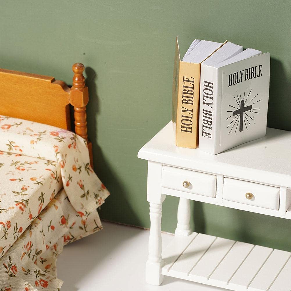 9 pz/set 1:12 libro della sacra bibbia in miniatura per casa delle bambole soggiorno Readingroom Decor accessori finta gioca giocattolo  15