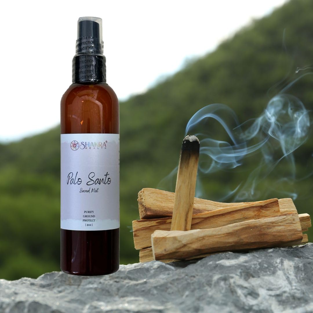 Palo Santo - Spray para manchas - 4 onzas - Sin humo, fácil de usar - Limpieza, purificación, eliminación de energía negativa - Carga de Reiki - Niebla sagrada