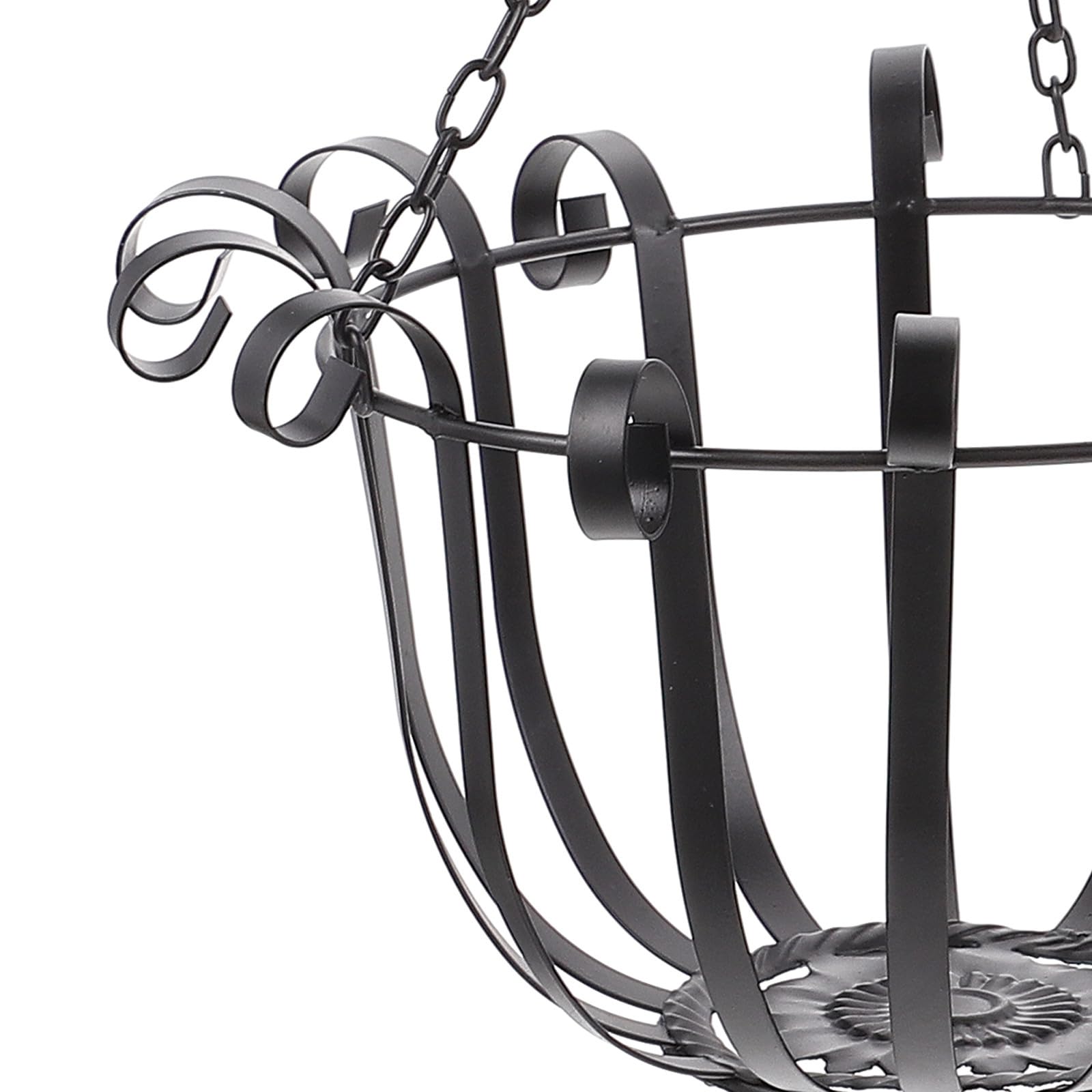 Luxshiny Fioriera da Giardino Sospesa in Metallo Ganci Rustici, Cesto di Fiori da Appendere al Muro per Cortile e Balcone, Set 1 Pezzo Verde