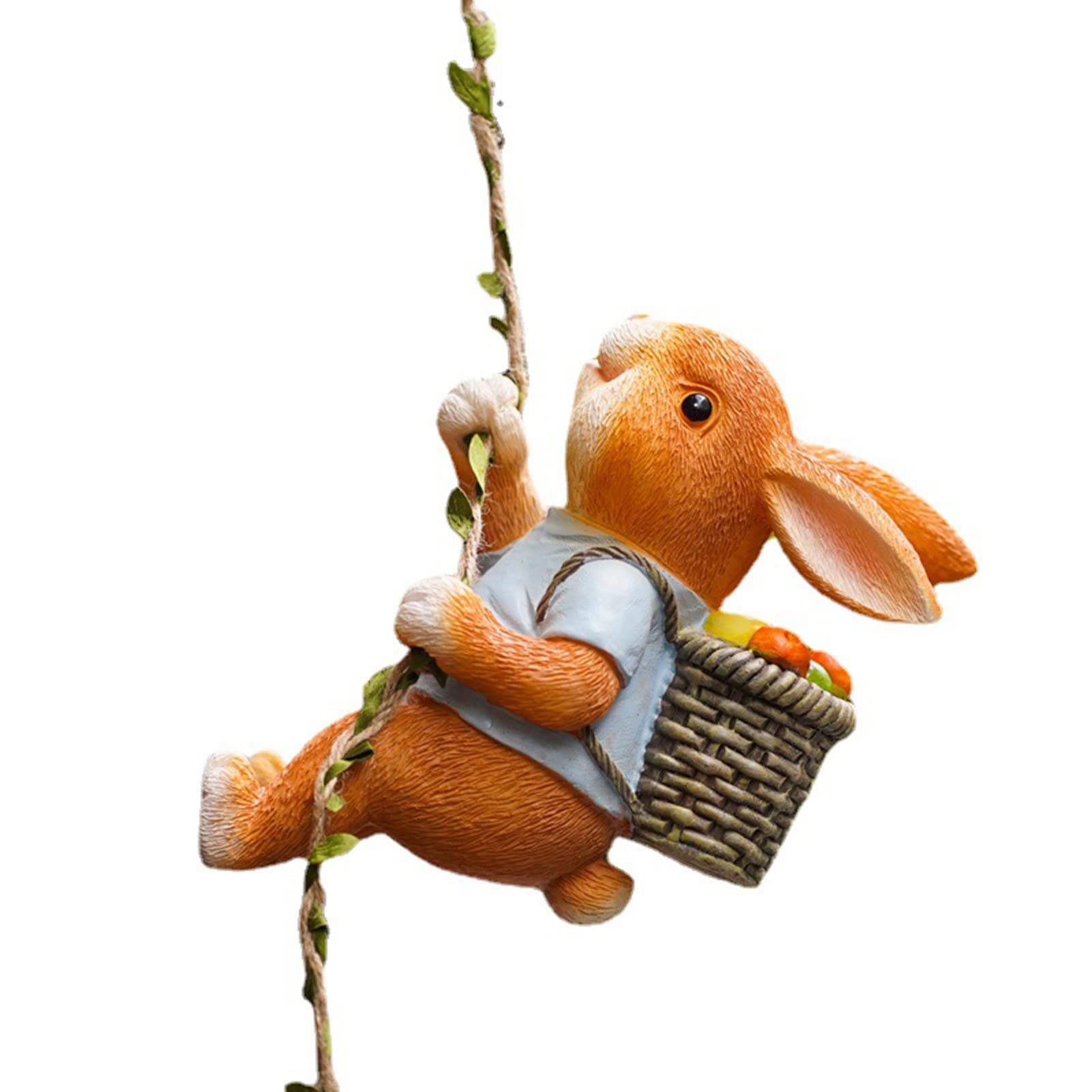 Adornos de jardín, estatuas y esculturas de Decoraciones de Conejo de Pascua al Aire Libre, estatuilla de Conejito, decoración artística, Adorno Colgante de árbol para Patio, hogar, Lectura
