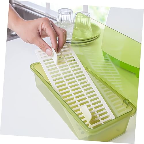 Miniatura 9 de Cabilock 1 caja de almacenamiento de cubiertos organizador de cubiertos para cajón organizador de utensilios con tapa, organizador de cajones con