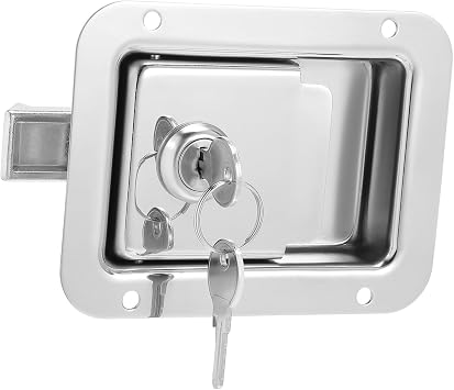 Stainless Steel Paddle Handle Lock for Interior Door Cabinet Toolbox Heavy Duty Flush Mount Locks Keys