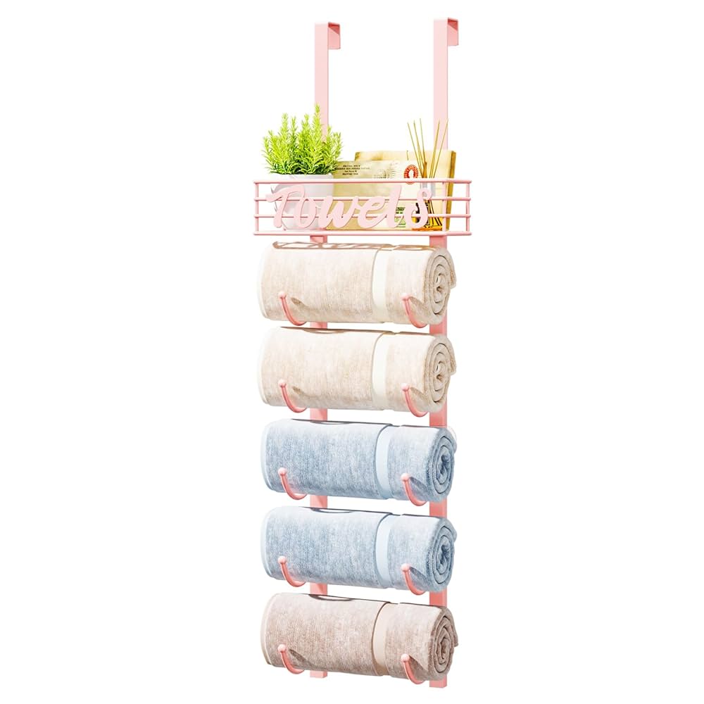 HapiRm Towel Rack Wall Mounted - Bathroom Rolled Bath Towel