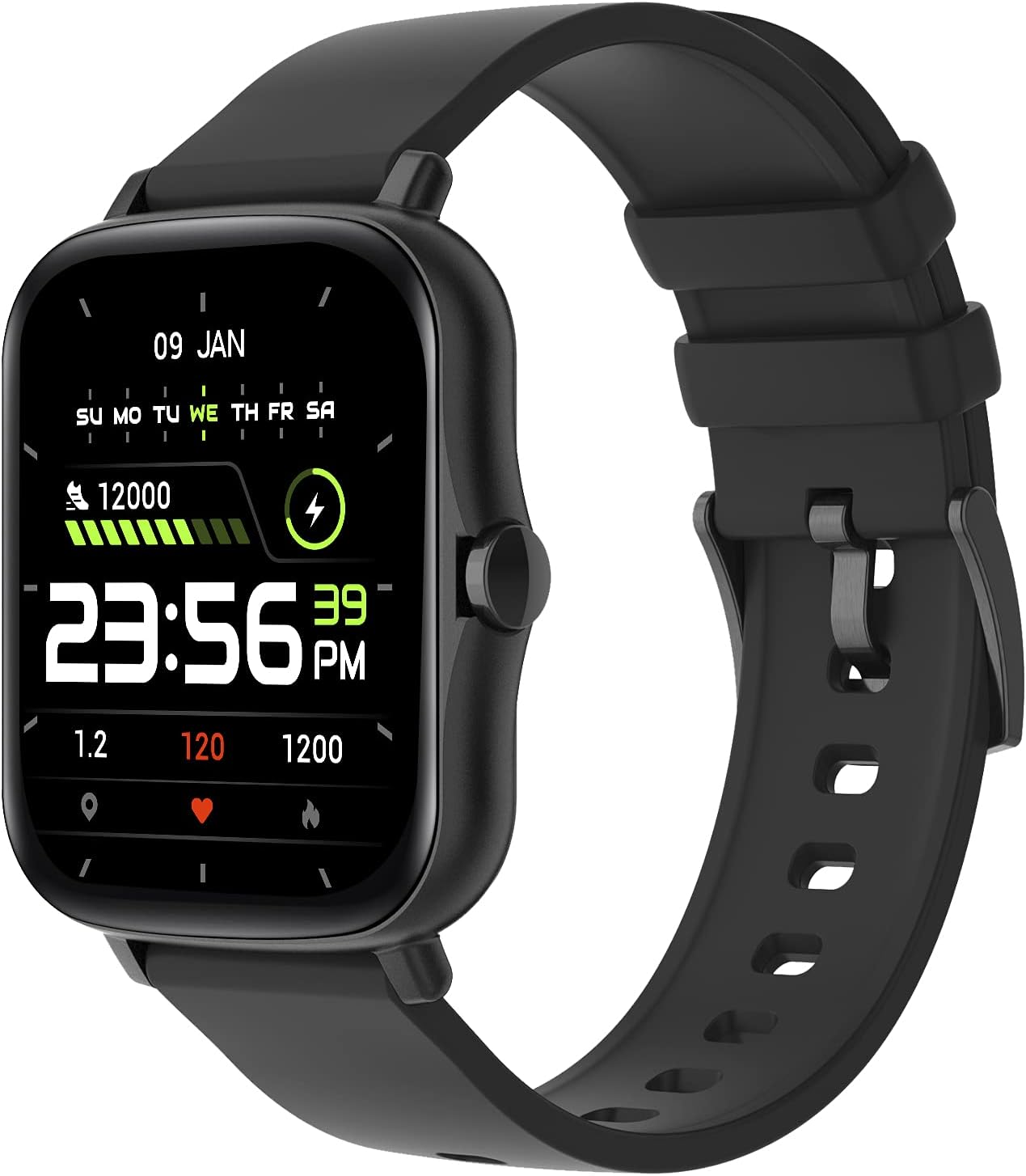 Fire-BolttBeast Pro Bluetooth Calling 1.69” With Voice Assistance, Local MUSic, Voice Recorder, Spo2 Monitoring, Heart Rate Full Hd Touch Smartwatch With Tws Pairing - Black