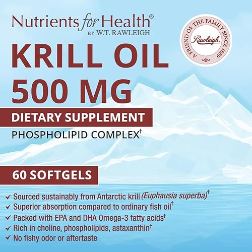 Miniatura 2 de Rawleigh Aceite de krill rojo premium: 60 cápsulas blandas, 1000 mg de aceite Euphasia Superba al día, rico en colina, fosfolípidos, astaxantina