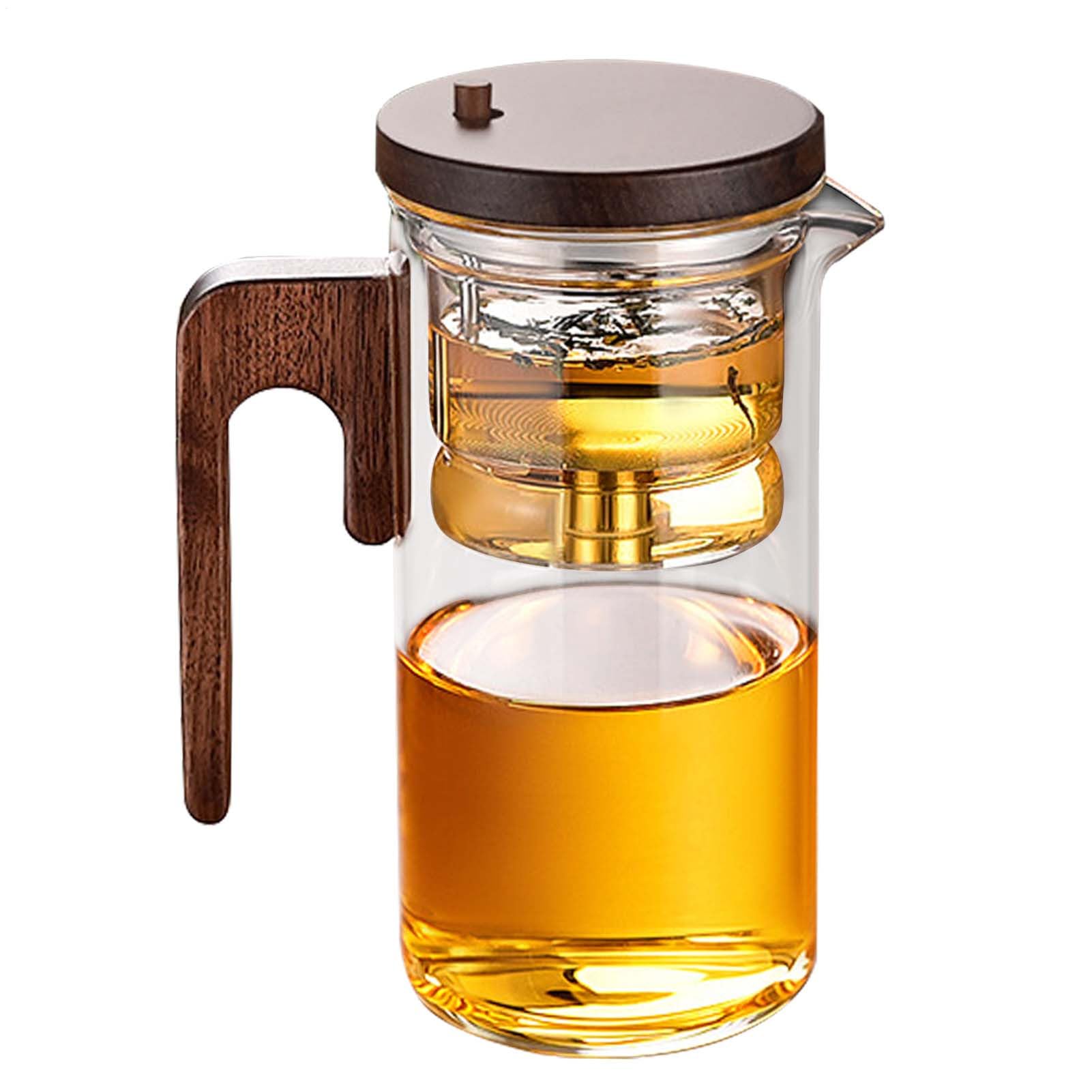 Infusor De Té De Vidrio - Infusor Impermeable Con Mango Ergonómico | Taza De Té Resistente Al Calor, Botella De Separación De Agua, Taza De Viaje Para Bolsas De Flores, Elaboración De La