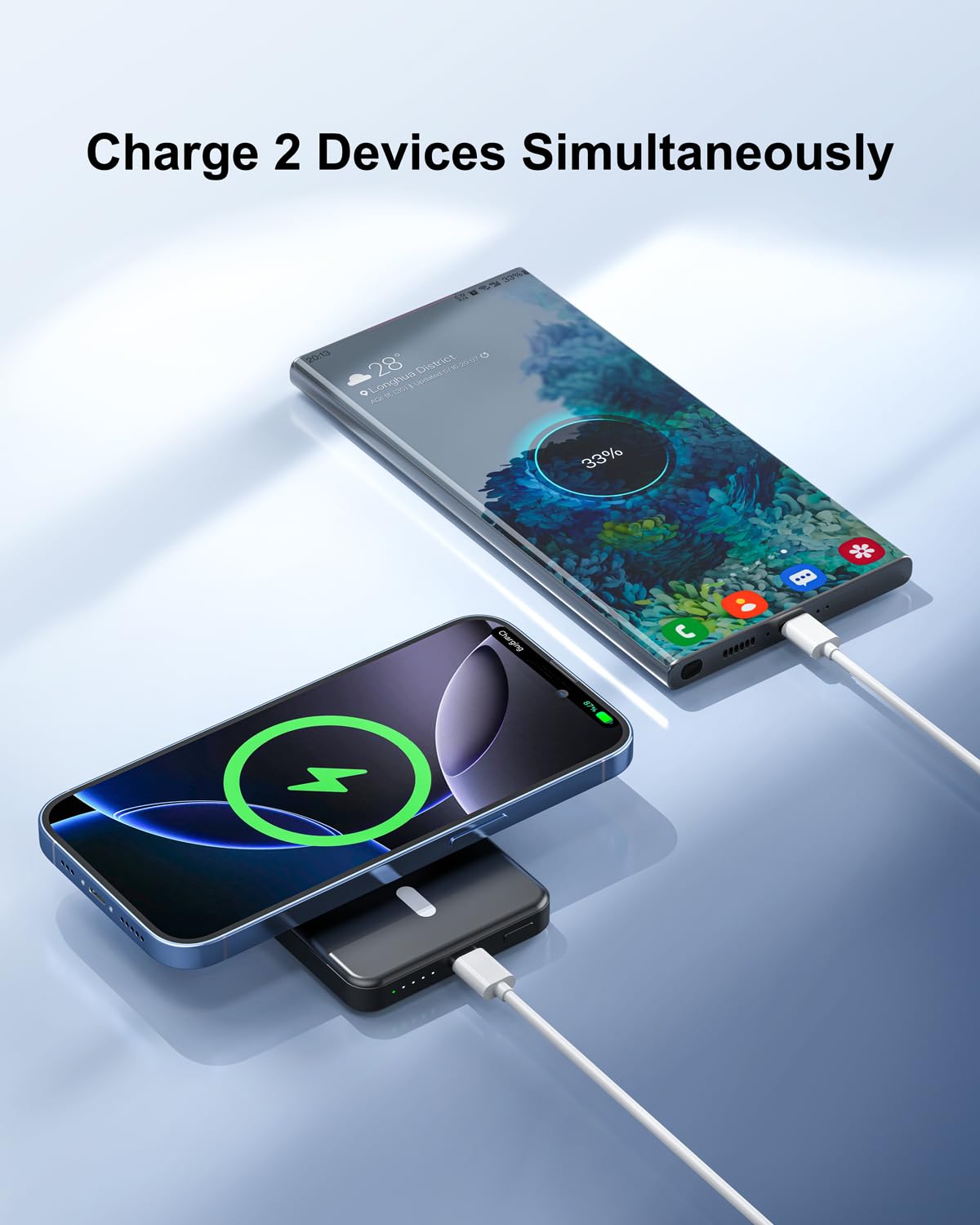 Amazon.com: Szfakuer 5000mAh Magnetic Portable Charger, Ultra Slim