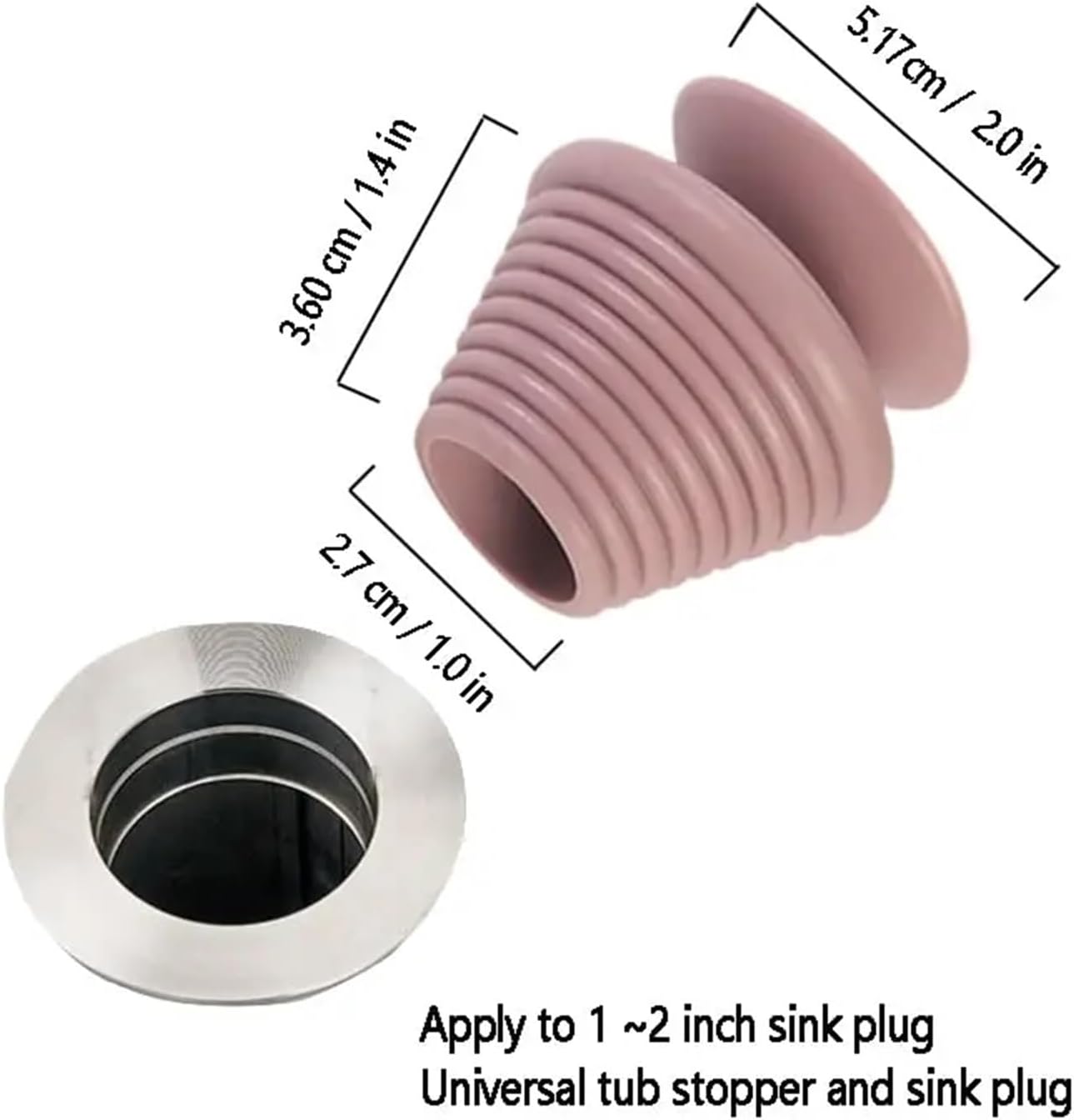 Bathtub Stopper 8pcs Tub Stopper Universal Drain Stopper Silicone Bathtub Stopper for Bathroom Bathtub and Kitchen for Bathroom(Black)