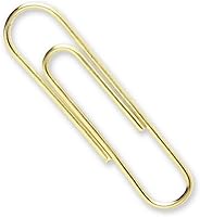 Vista 2 de ACCO Brands Clips de papel, Regluar, # 2, Lisos, Oro, 100 clips/caja (72533)