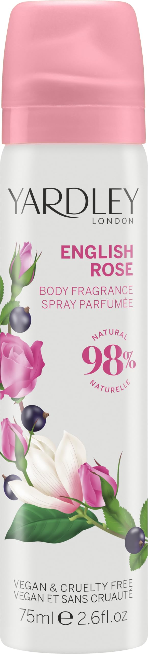 Yardley London English Rose Body Spray, 75 ml, Pack of 1