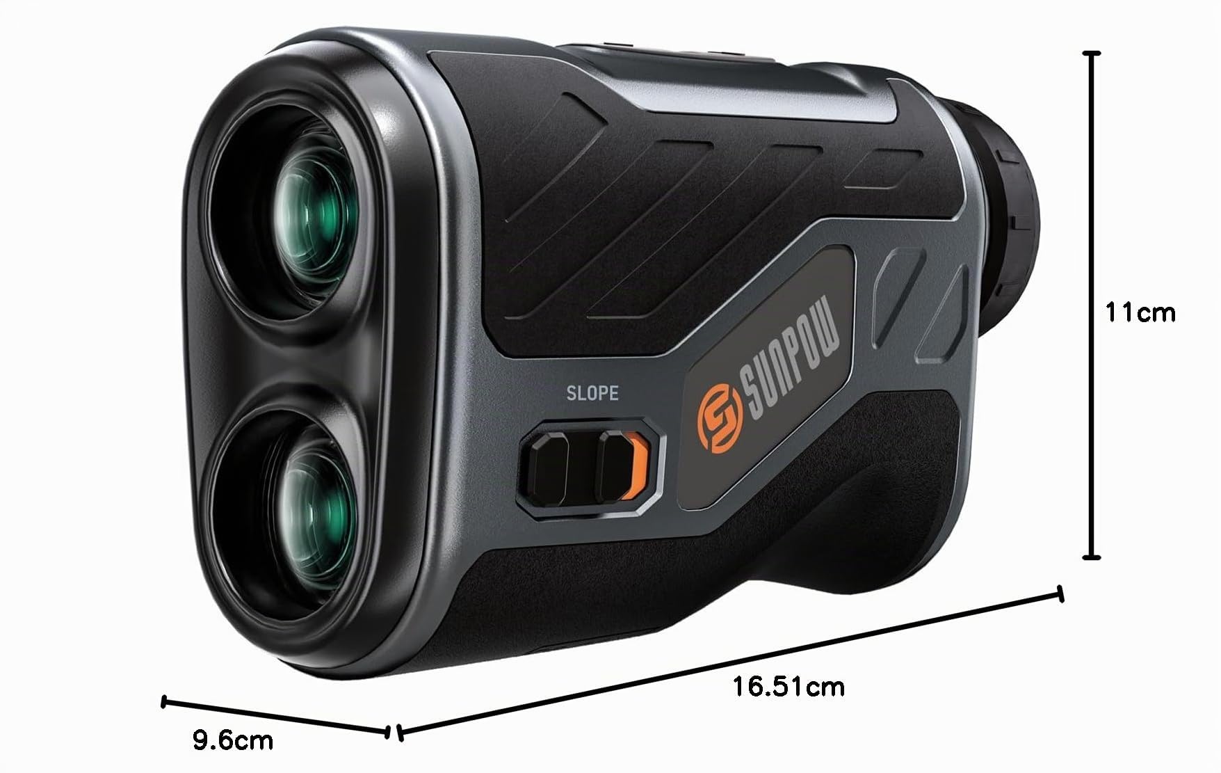 SUNPOW Télémètre de Golf avec Compensation de Pente, Laser Haute Précision, Portée 1200 Yards, Grossissement 7X, Verrouillage de Drapeau Vibration, Rechargeable, Bande Magnétique.