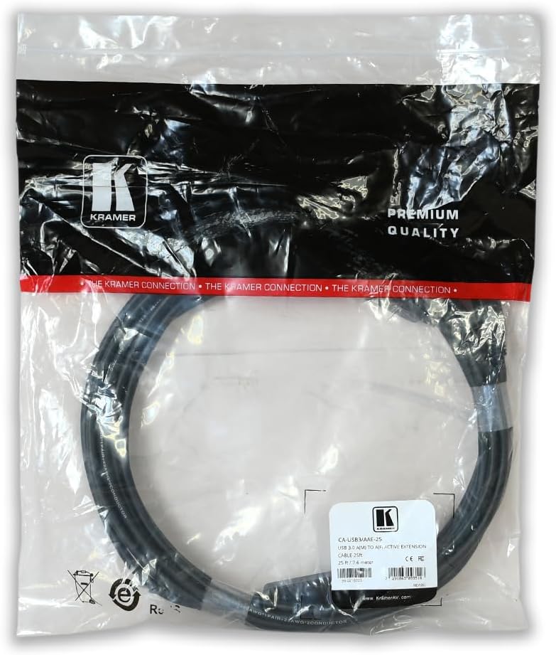Kramer CA-USB3/AAE-25 7.6m/25ft USB 3.0 Active Extender Cable