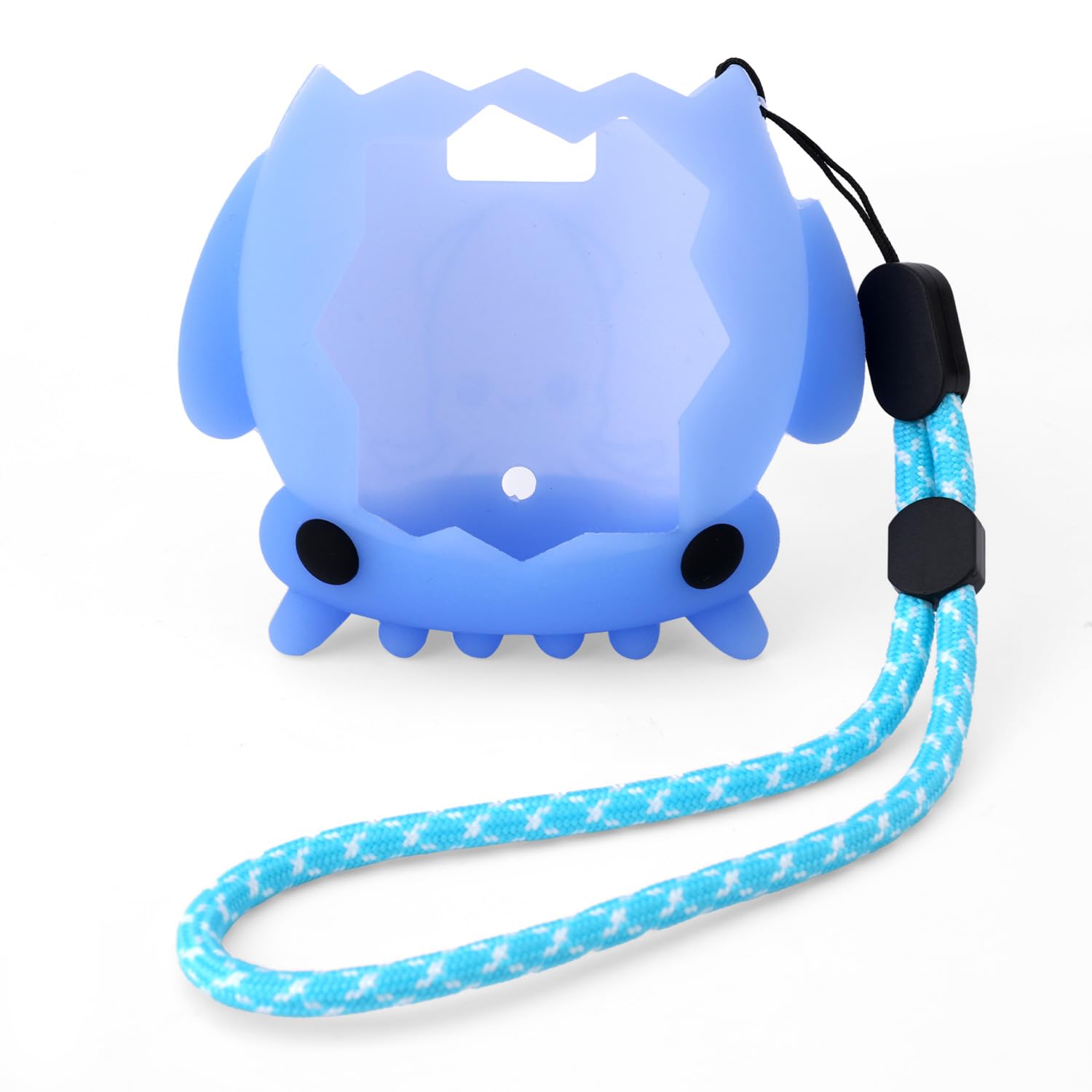 Fukaisu Silicone Protective Case with Lanyard for Paradise Virtual Pet Device 1:1 Fit Shockproof Waterproof Skin Cover Protector Compatible with Paradise Accessories (Blue)
