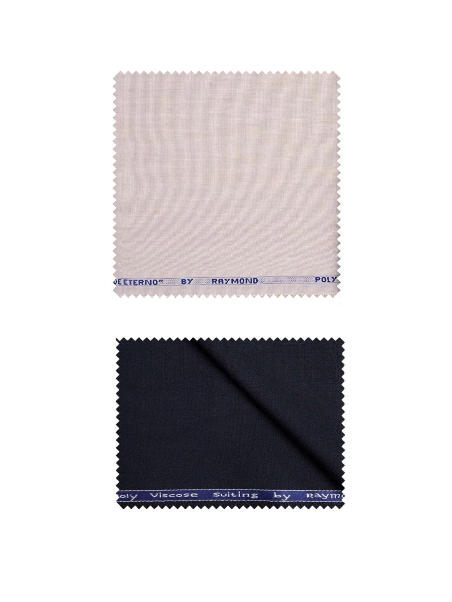 raymond fabrics Trouser Shirt Fabric Combo Box (Unstitched, All Weather Fabric) (BEIGE SHIRT+BLUE PANT)-picture-55