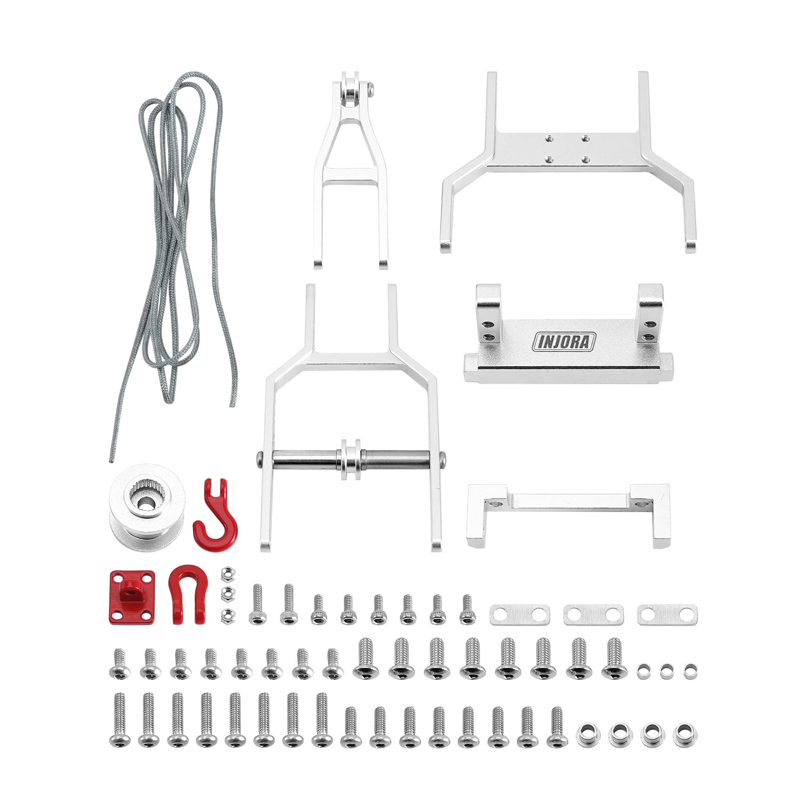 INJORA Servo Impermeable INJS2065-360 7KG con Cabrestante & Kit de Grúa para Camión de Remolque para TRX4M 1/18