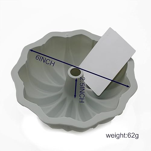 Miniatura 3 de X-Haibei Molde redondo de silicona para hornear chocolate, gelatina, gelatina, gelatina, para hornear, 6 pulgadas