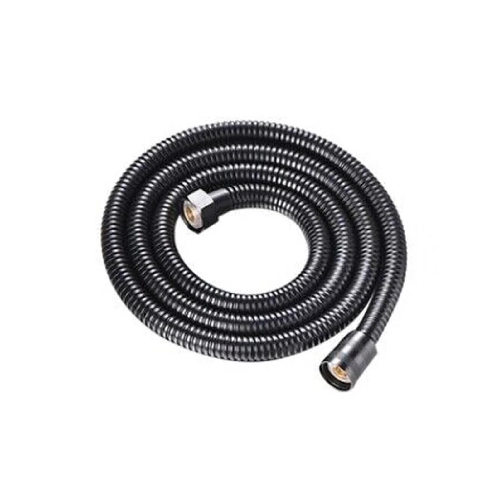 Soffione doccia regolabile a 5 modalità, alta pressione, grande portata, soffione doccia portatile con massaggio a pioggia, argento e nero(1.5M Black Hose)