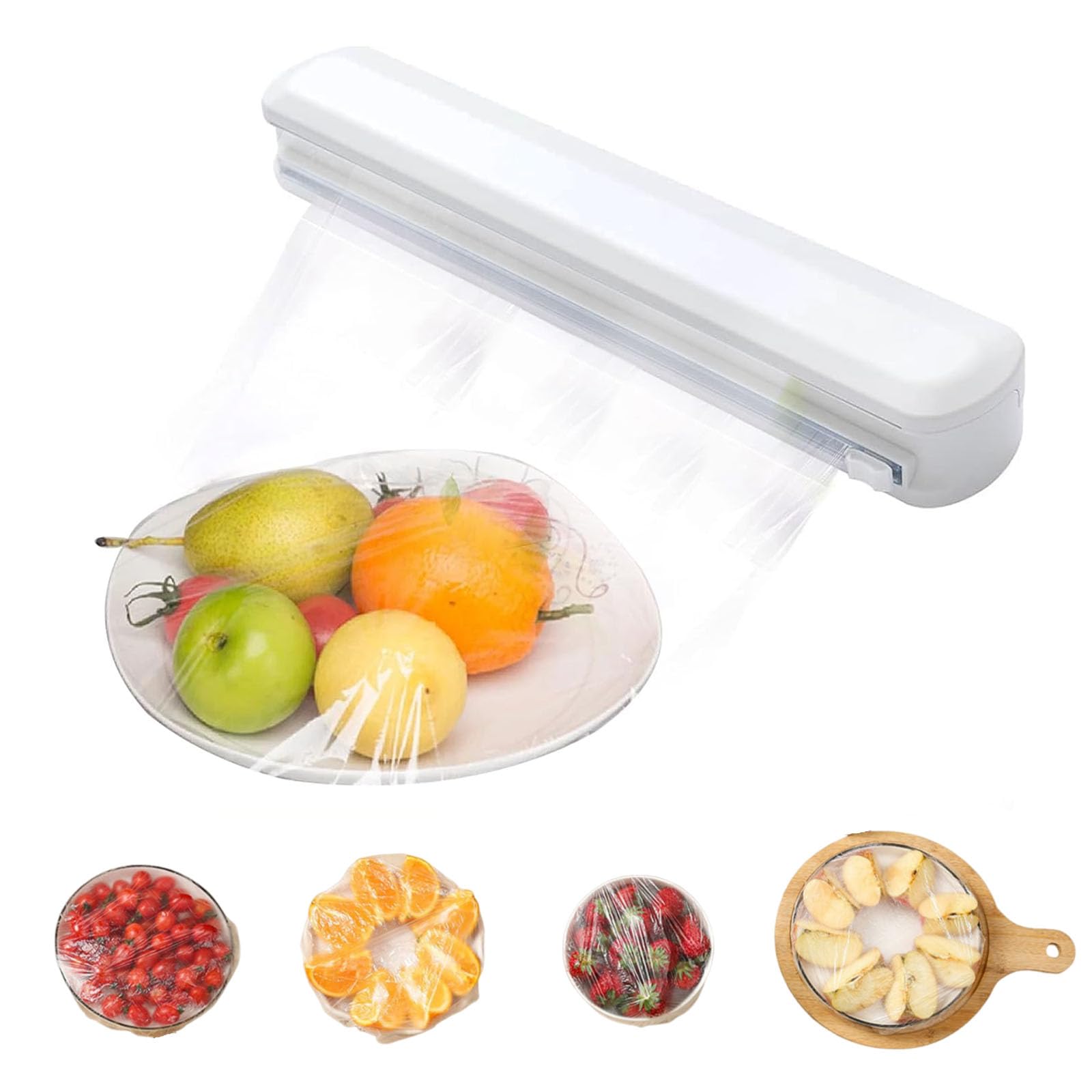 Frischhaltefolienspender Folienspender Schublade BPA Freier Folienschneider Frischhaltefolie mit Klingen für Breiten Unter 30cm Plastikfolie Aluminiumfolie