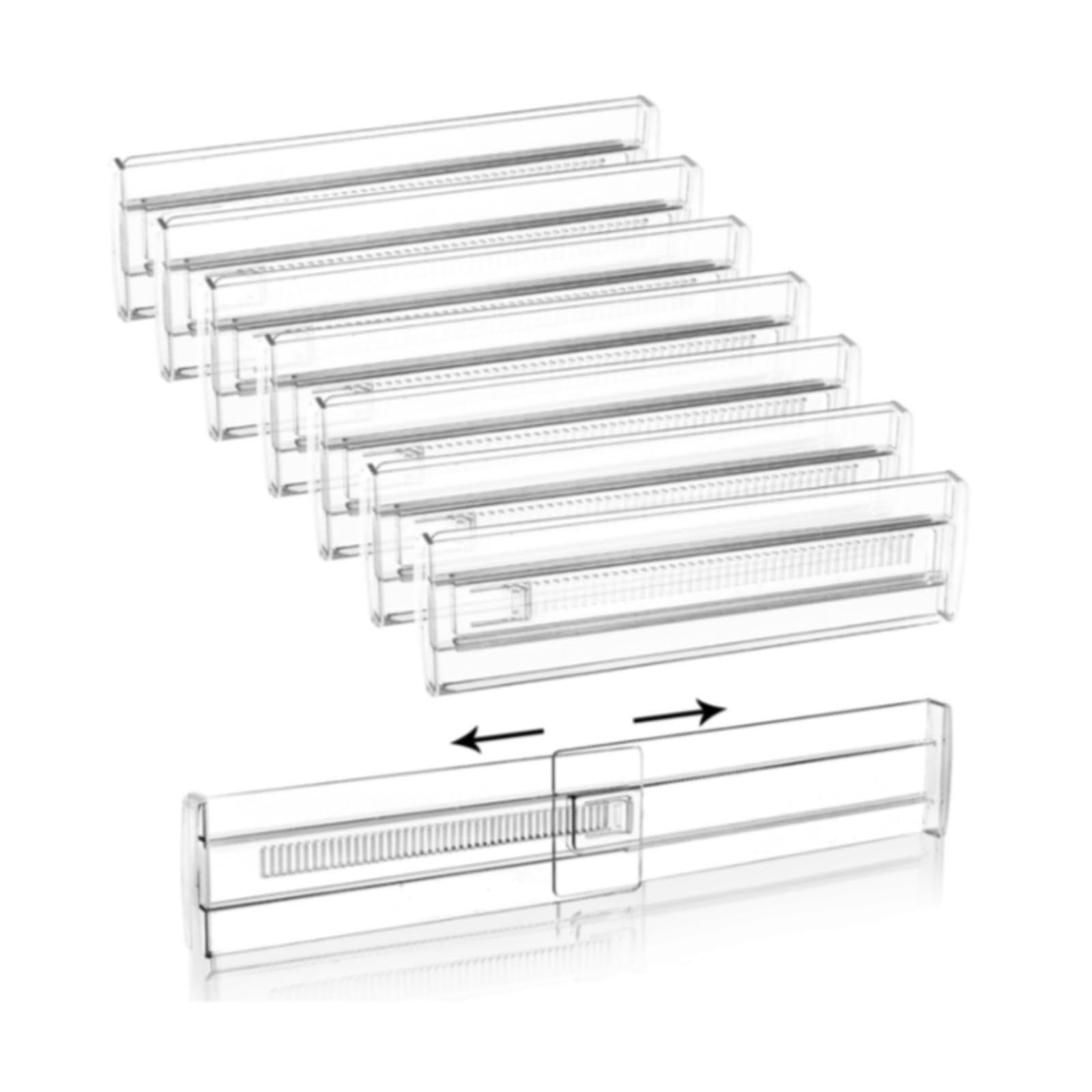 8 divisori per cassetti, Organizer per cassetti Eleganti, Leggeri, creativi, Versatili, Regolabili e Facili da installare per Bar e Camera da Letto, Chiaro