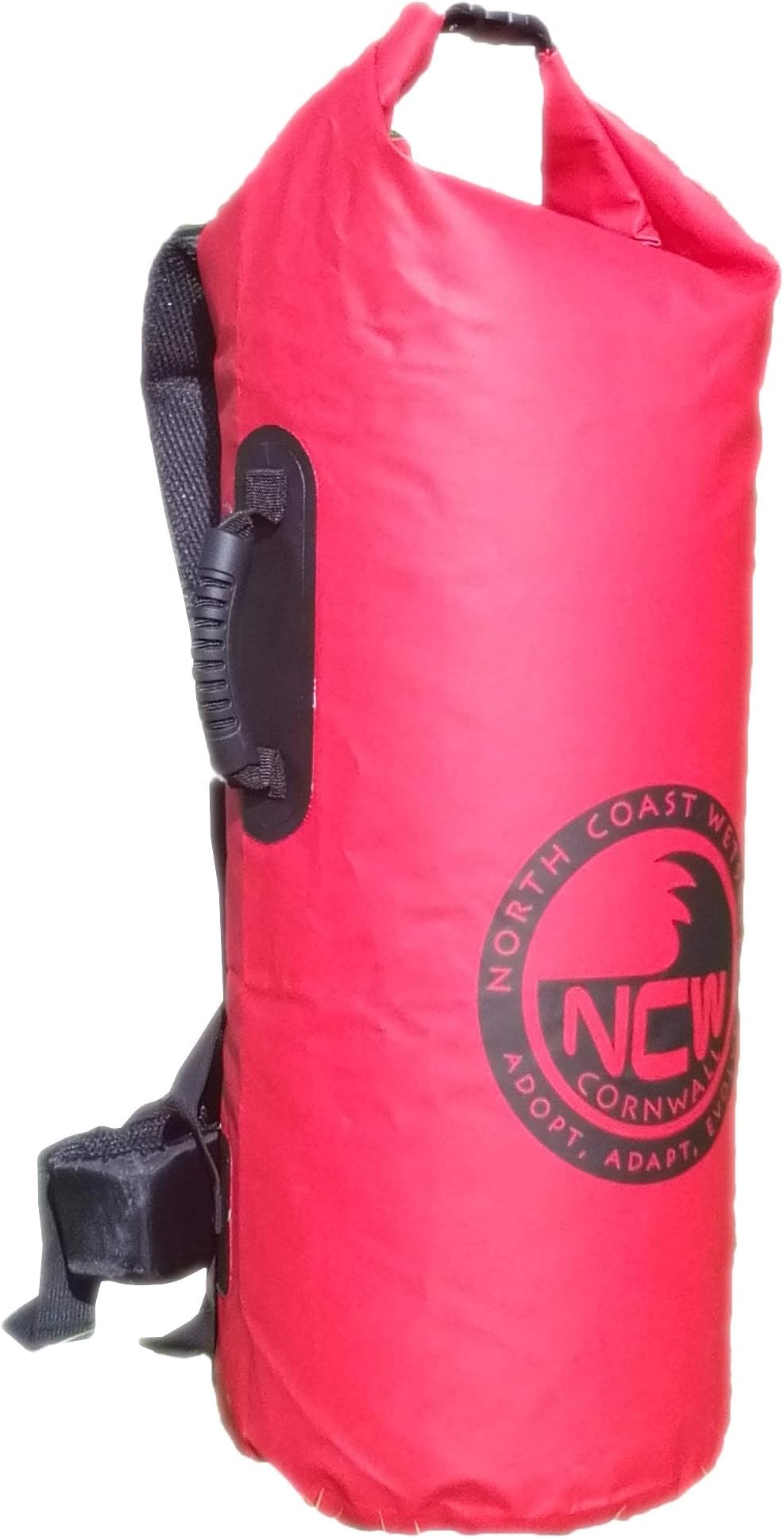 50L Dry Bag. Large Red Roll-Top Waterproof Rucksack With Padded Straps and Removable Waist Strap. Perfect for Swimming, Hiking, Camping, Surfing, Kayak, Sailing. 63 cm x 27 cm.