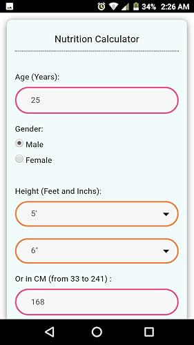 Nutrition Calculator