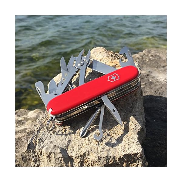 Victorinox Taschenmesser Deluxe Tinker (17 Funktionen, Phillips-Schraubendreher, Kombizange, Schere) rot – Bild 4