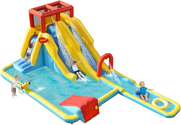 HONEY JOY Outdoor Jumping Castle Splash Park