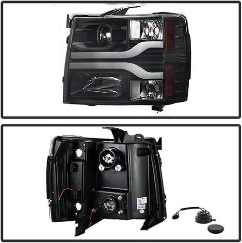 Miniatura 2 de Spyder Auto 5083609 DRL faros delanteros de proyección LED DRL, versión 3, negro