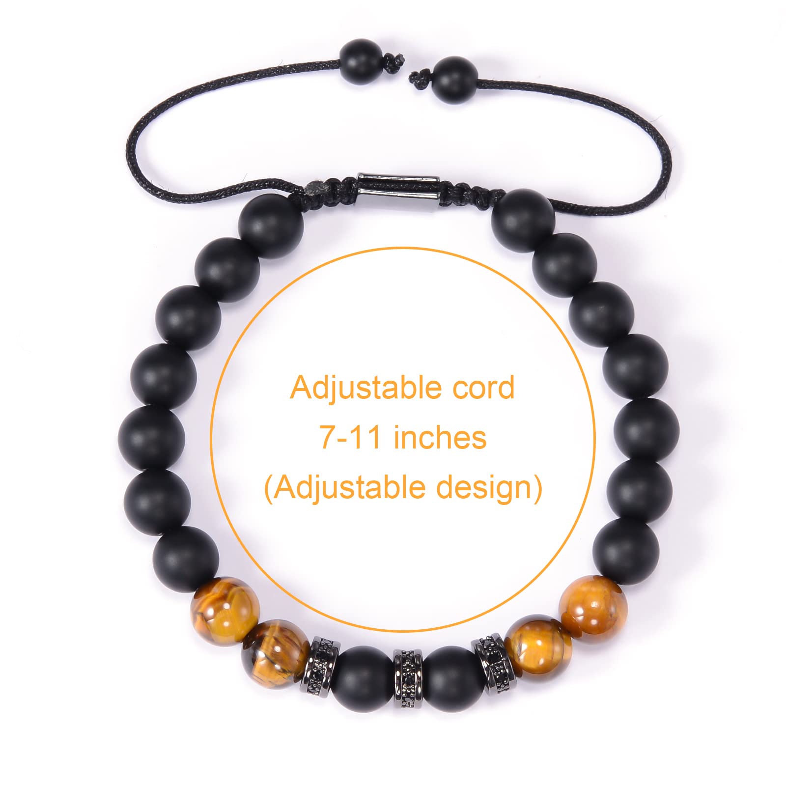 YELUWA Bracciale Da Uomo Per Fidanzato, Marito, Mio Uomo, Figlio, Nipote, Anniversario, Regalo Di Natale Per Lui Con Confezione Regalo