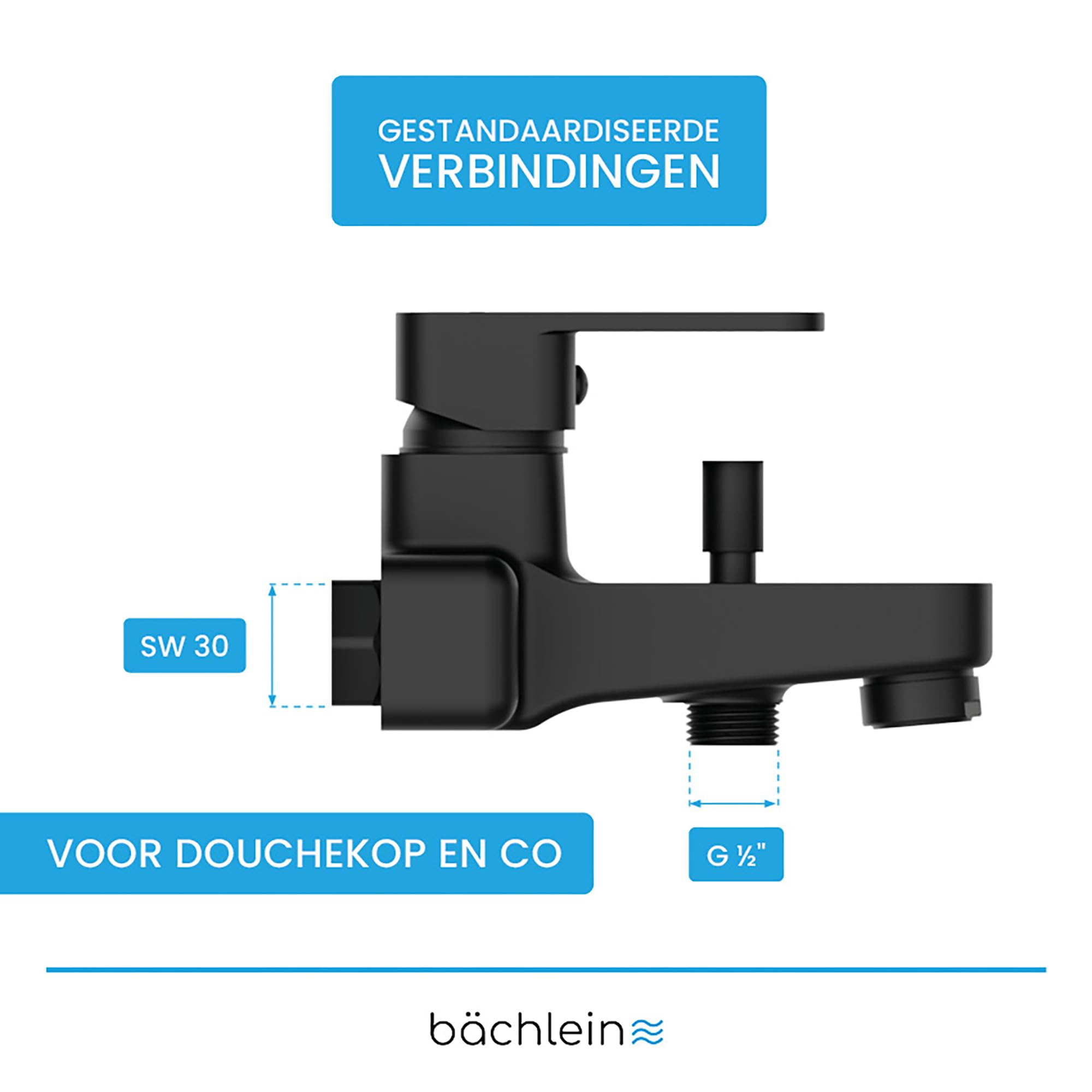 Basic badkraan met 2 knoppen chroom | Alle kranen | Kranen | Sanitair