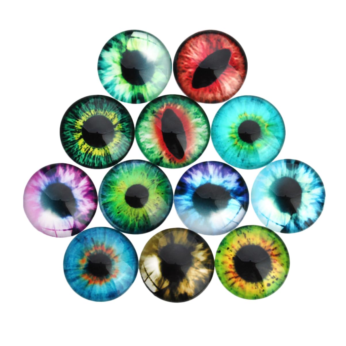 EXCEART 3 Juegos De Ojos Falsos Realistas De 12 Mm Ojos De Animal De Simulación Autoadhesivos para Muñecas 100 Unidades X 3