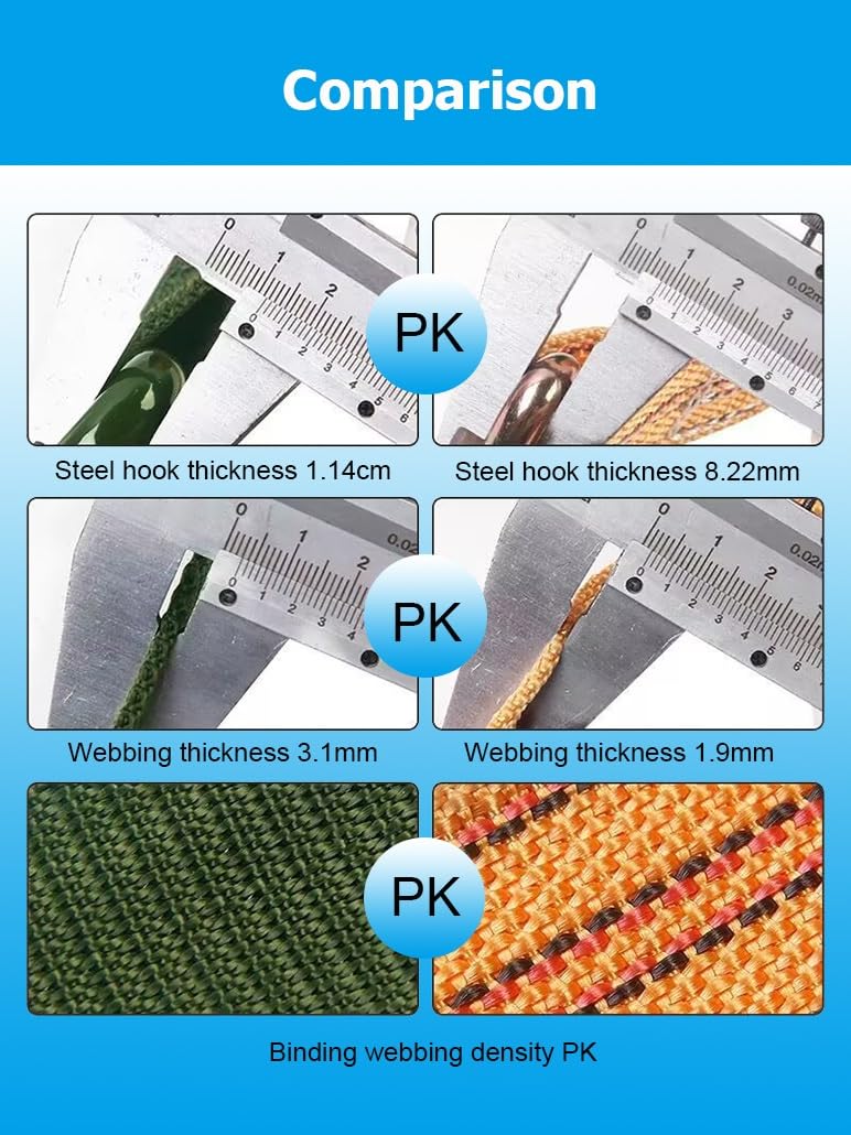 Correas de Amarre de trinquete Resistentes de 2 Pulgadas, Resistencia a la Rotura de 13227 LB, Correas de trinquete para Carga, remolques de Camiones, Kayaks(25m/82')