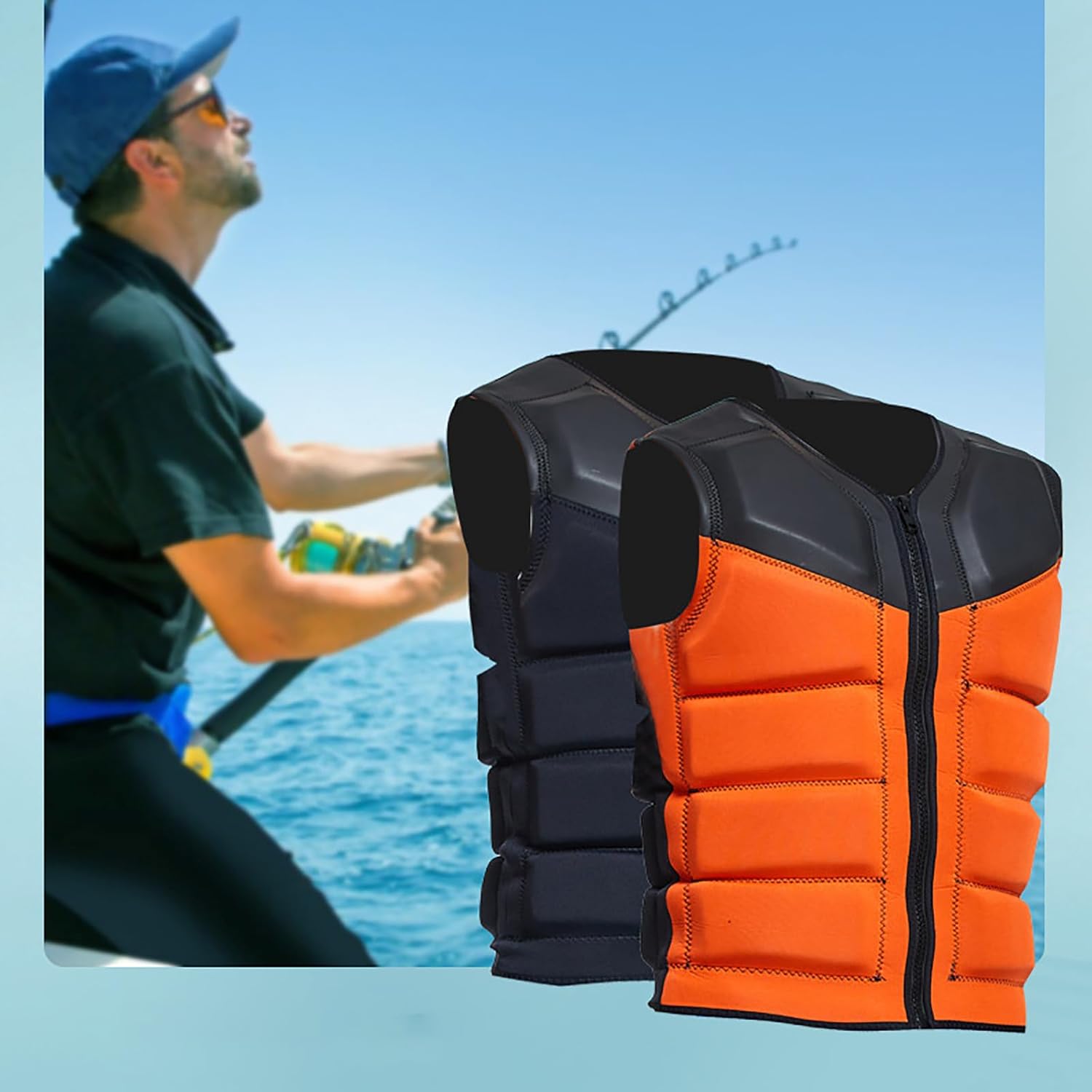 WYYHAA Neoprene Wakesurf Impact Vest, Designed for Wake Surf Skimboard, Great for Water Sports Fishing Drifting Kayaking Boating Swimming