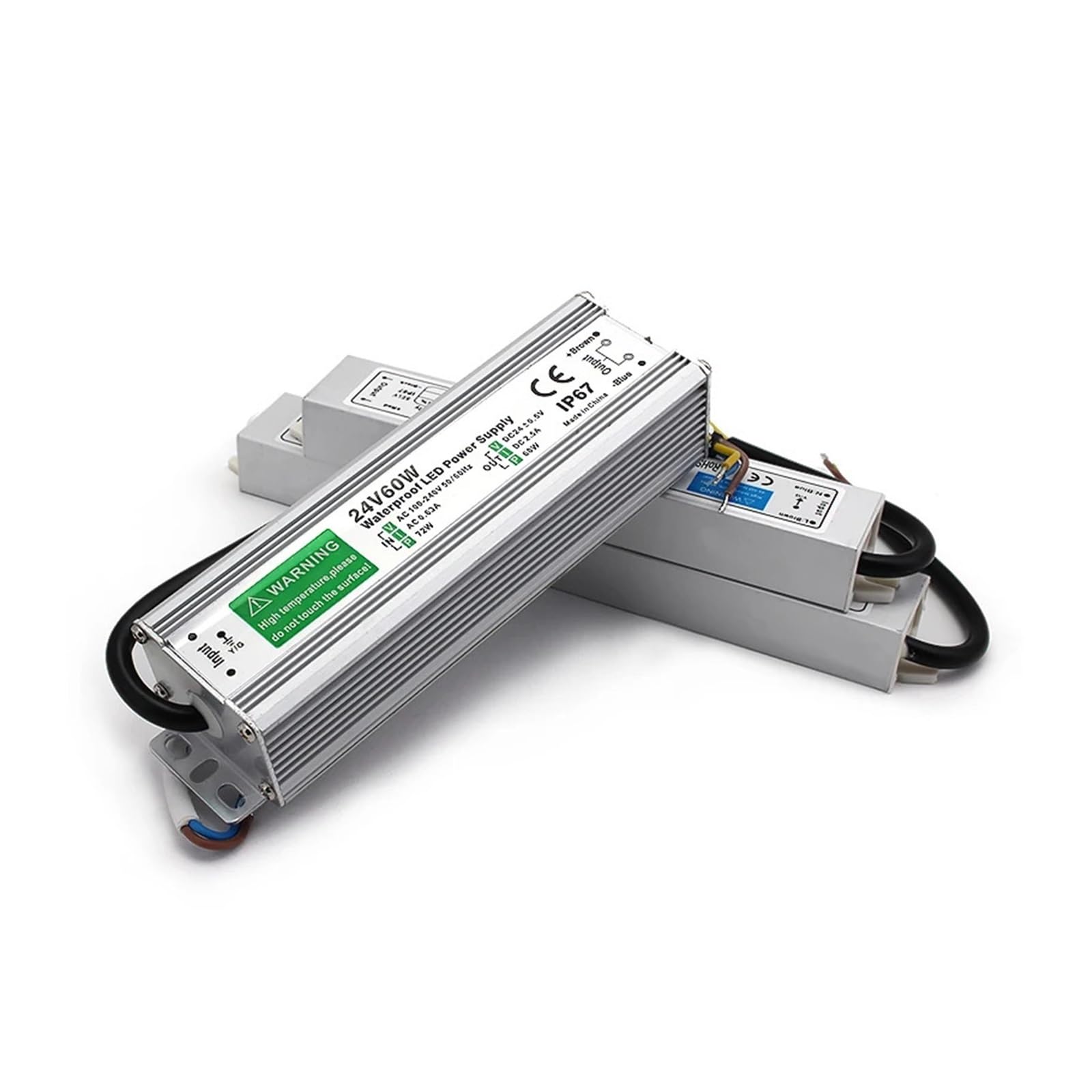 Controlador LED DC12V 24V IP67 Transformador de iluminación Impermeable Fuente de alimentación de luz Exterior 10W 20W 30W 36W 45W 60W 80W 100W 120W(12V 25W)