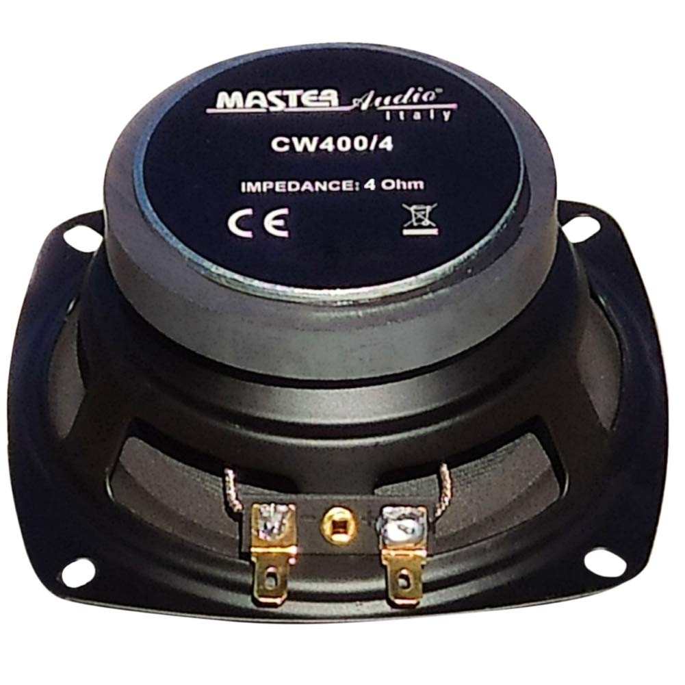 1 WOOFER MASTER AUDIO CW400/4 altoparlante da 10,00 cm 100 mm 4" da 30 watt rms e 60 watt max impedenza 4 ohm 89 db portiere sportelli auto, 1 pezzo