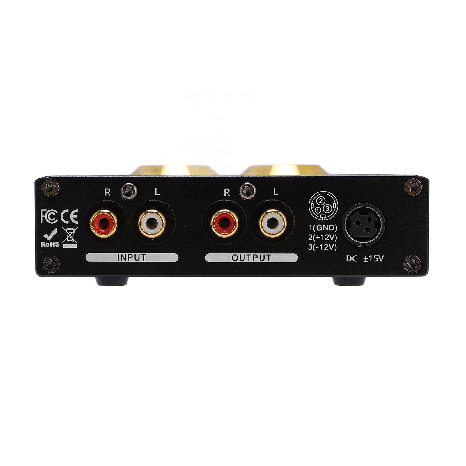 Preamplificatore Phono del Tubo HIFI per Giradischi Stereo, Preamplificatore Audiofilo Compatto con Tubo a Vuoto JWM5654, EQ Regolabile, Circuito a Basso Rumore (Spina europea)