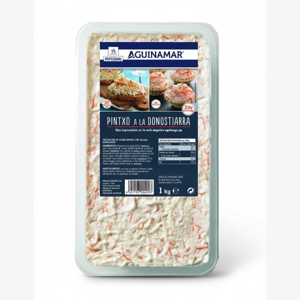 Pintxo a la Donostiarra 1kg - Surimi z krewetkami na przekąski i przekąski - Gościnność i profesjonalny format - Bezglutenowy - Gotowy do spożycia - NEXU