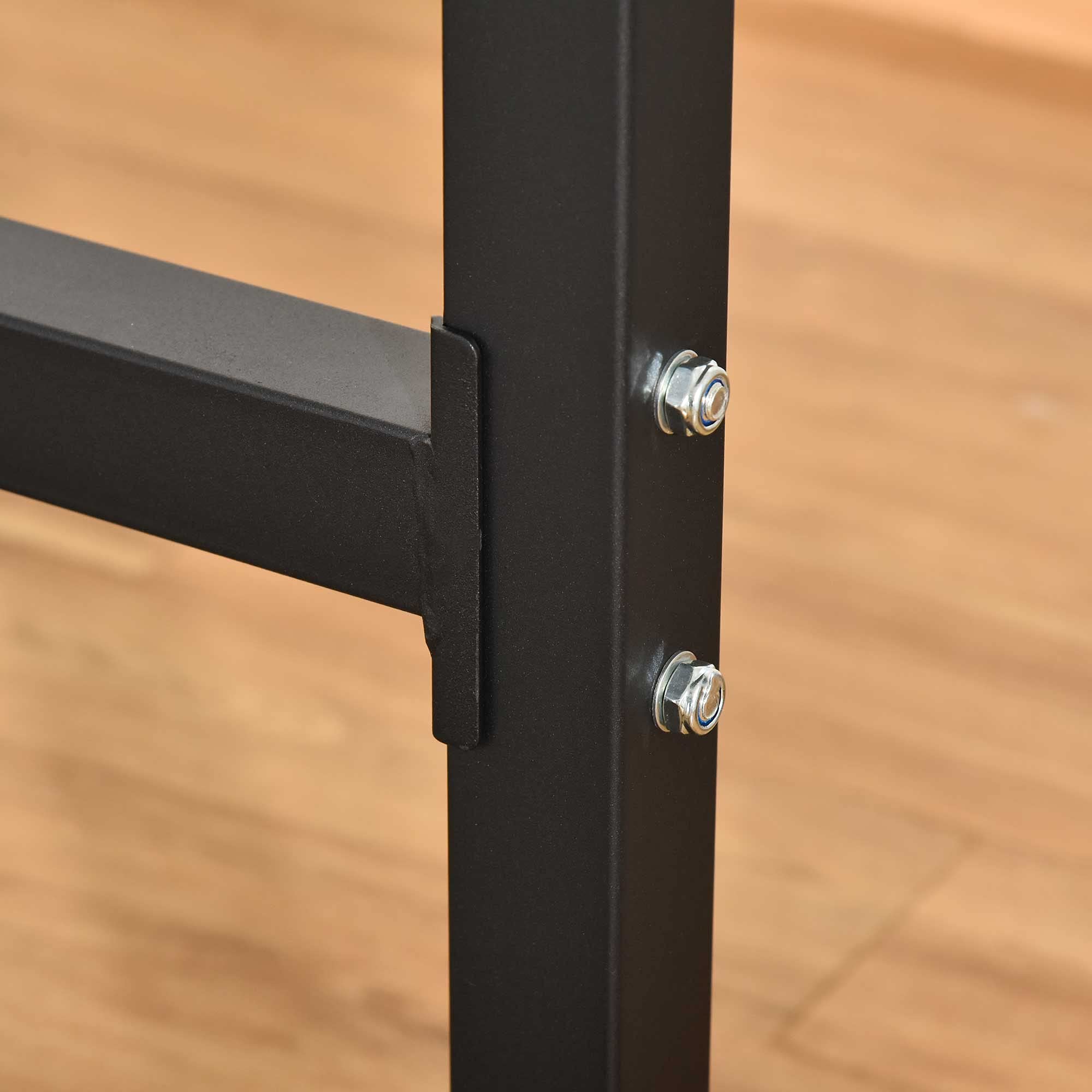 HOMCOM Appareil abdominaux dips barres à dips Fitness poignées ergonomiques et pieds antidérapants acier 104 x 70,5 x 122 cm noir