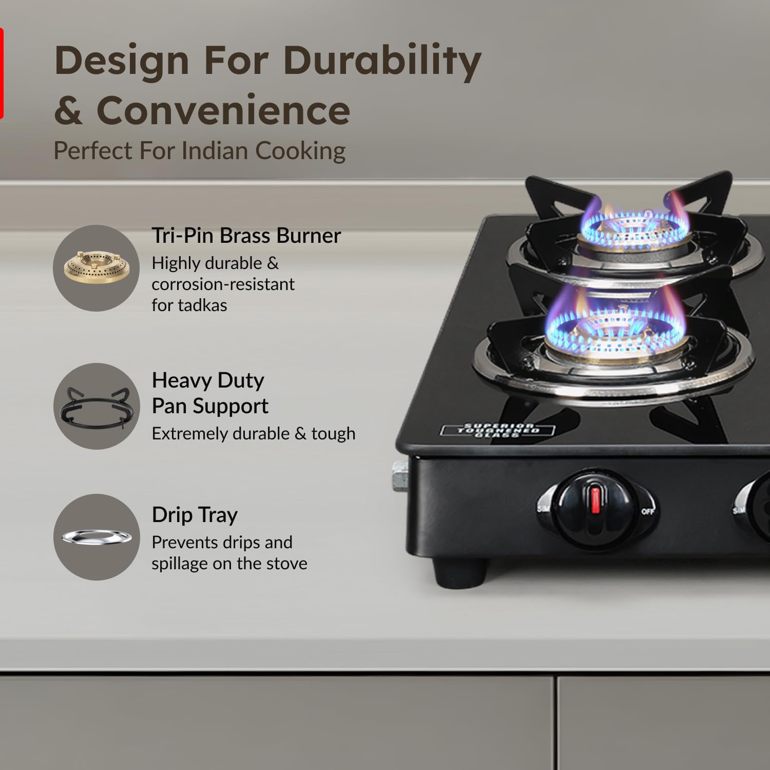 Prestige Magic Plus Gas Stove - Black -3 Prestige Magic Plus Gas Stove - Black -3