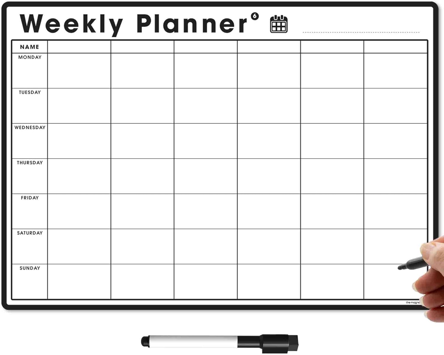 TS Agnetic Onthly Planner And Dry Wipe Pen, Fridge Calendar Whiteboard For Eal Prep, Notes - View #2