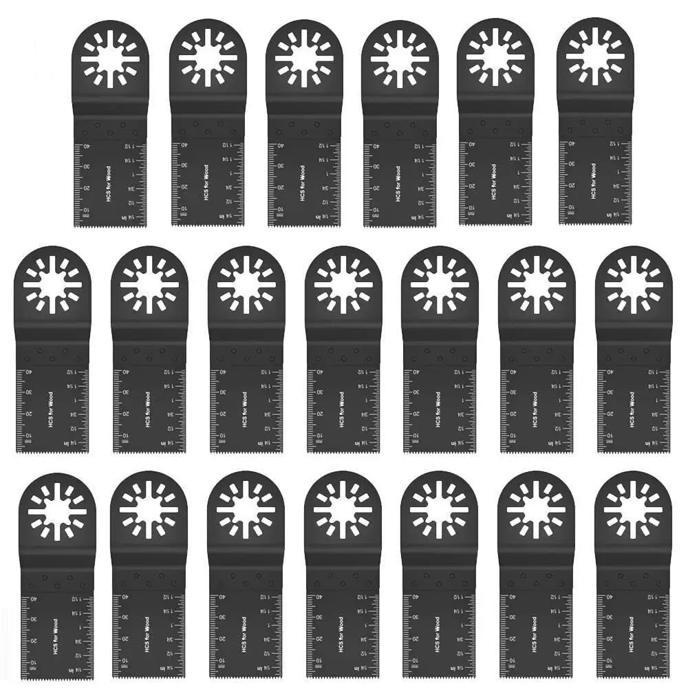 Qeuvax マルチツール 替刃 スターロック替刃 金属用 木材用 BIM製 バイメタル 刃幅34mm×切断深さ40mm 全長95mm 20枚セット