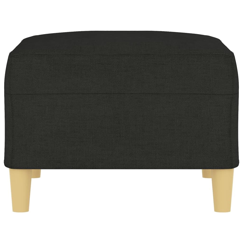 vidaXL Poggiapiedi Nero 70x55x41 cm in Tessuto