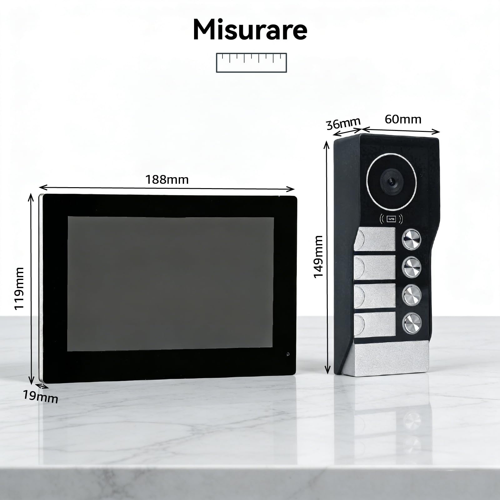 Intercom Video Wi-Fi Monitori Cancellone Webcam - Dettaglio